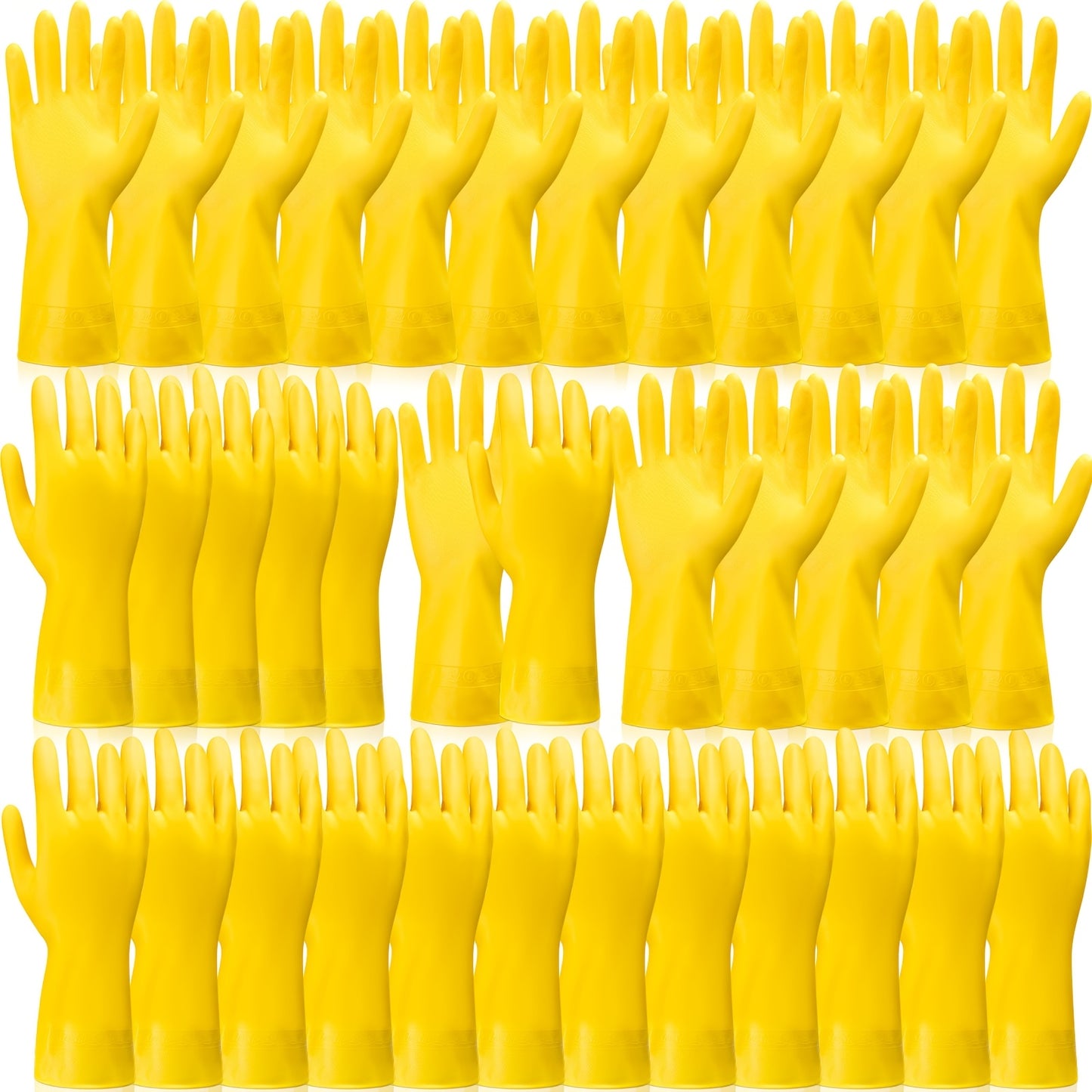 36 Pairs Reusable Household Gloves Rubber Dishwashing Gloves Long Kitchen Cleaning Gloves for Dishes Clean Gardening