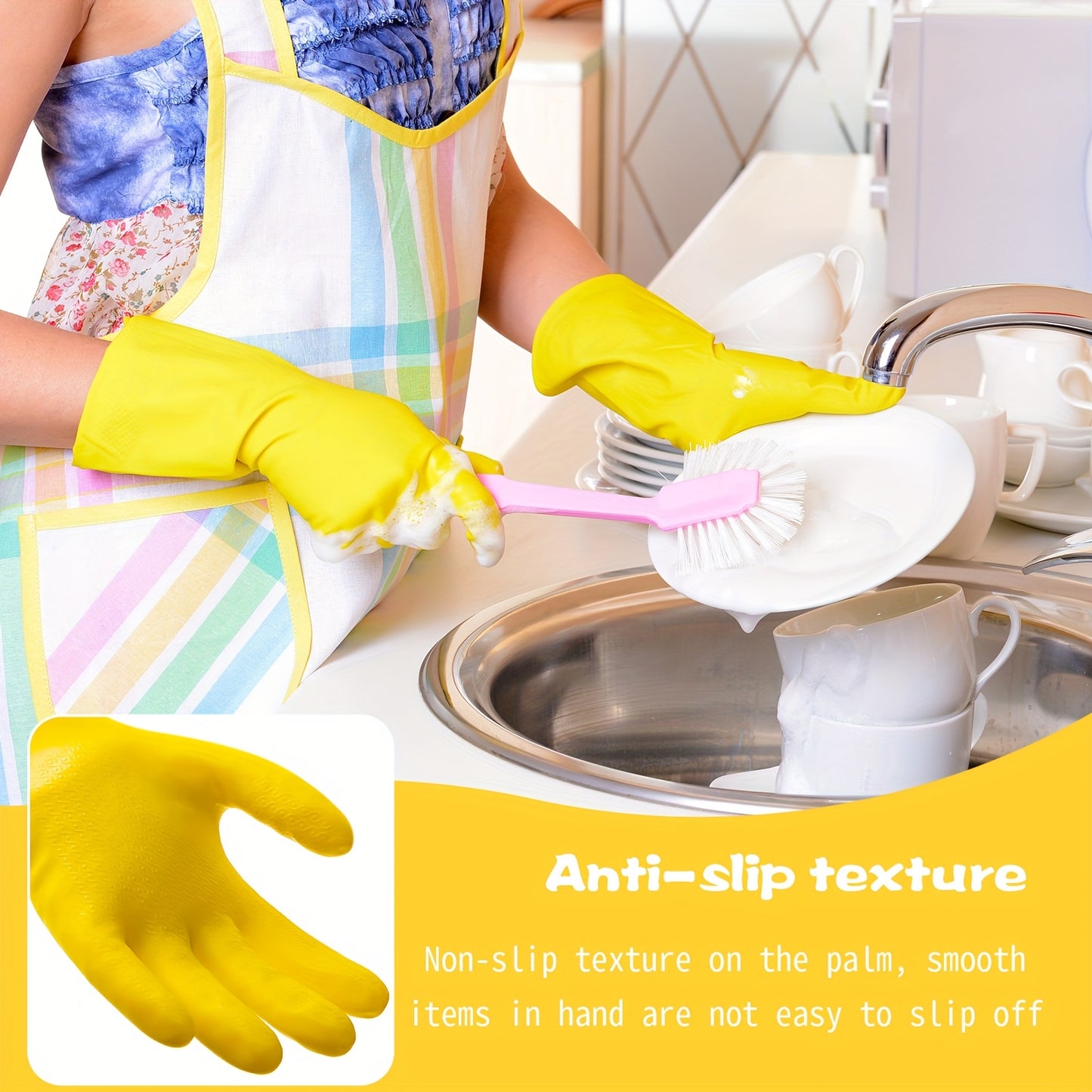 36 Pairs Reusable Household Gloves Rubber Dishwashing Gloves Long Kitchen Cleaning Gloves for Dishes Clean Gardening