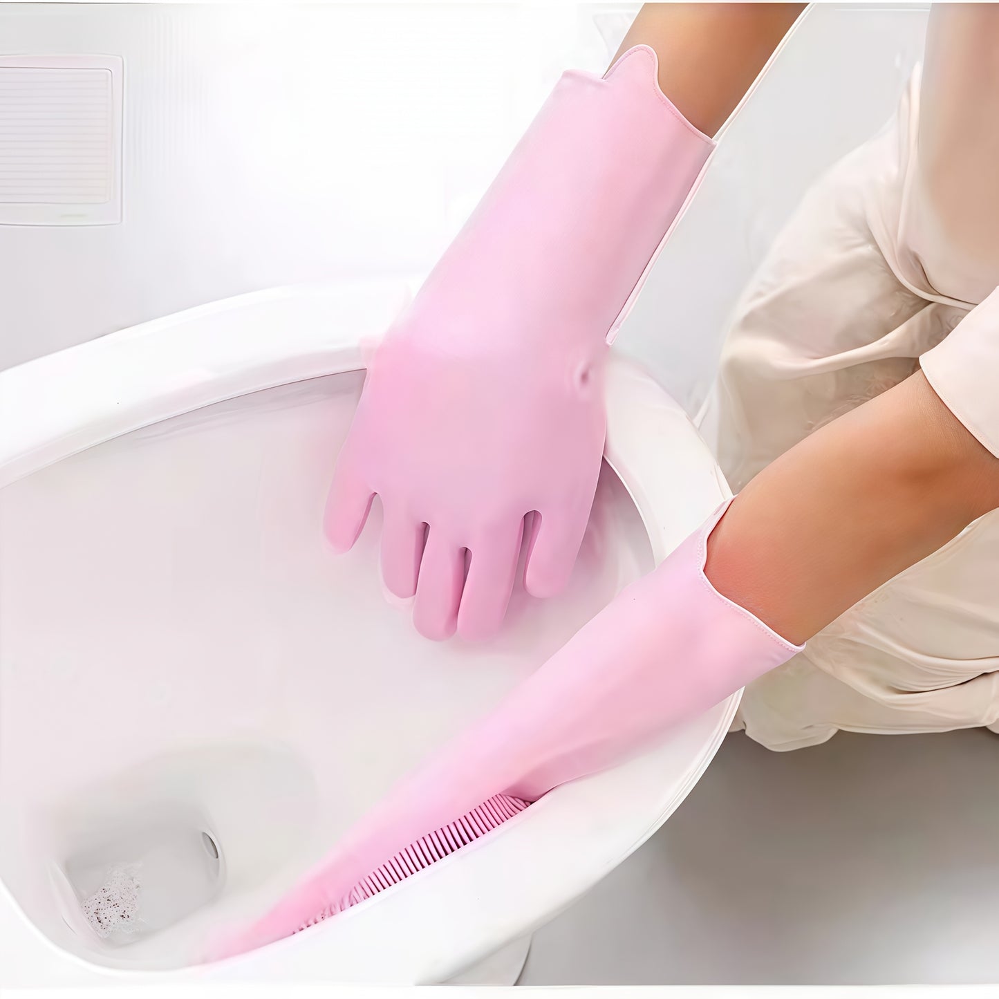 2pair Dishwashing Gloves, Household Gloves, Rubber Gloves, Pet Dog Bathing Gloves, Silicone Brush For Pets, Rubberized Silicone Glove, Reusable Silicone Cleaning Gloves, Waterproof, Multi-Purpose For Kitchen, Dishwashing, Pet Bathing, Car Washing