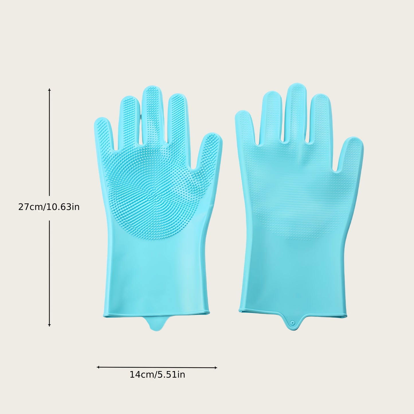 2pair Dishwashing Gloves, Household Gloves, Rubber Gloves, Pet Dog Bathing Gloves, Silicone Brush For Pets, Rubberized Silicone Glove, Reusable Silicone Cleaning Gloves, Waterproof, Multi-Purpose For Kitchen, Dishwashing, Pet Bathing, Car Washing