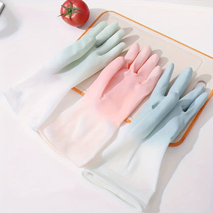 Household Dishwashing Gloves Wear-resistant Kitchen Cleaning Rubber Latex Washing And Waterproofing Plastic Rubber Dishwashing Gloves