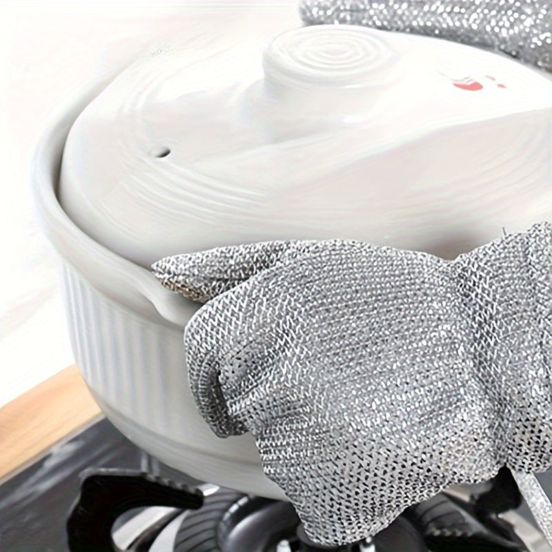 A Pair Of Household Kitchen Cleaning And Dishwashing Gloves With Frosted Texture, Effectively Removing Dirt, Waterproof And Leakproof, Soft Touch, Thickened Heat Insulation, Suitable For Daily Household Use And Winter Cleaning.