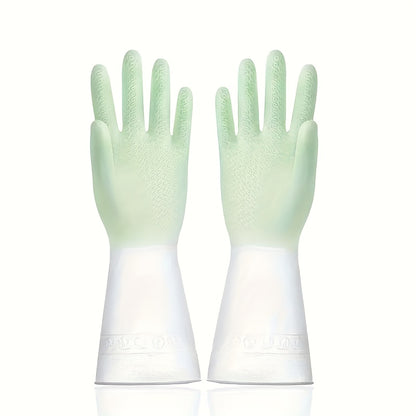 Household Dishwashing Gloves Wear-resistant Kitchen Cleaning Rubber Latex Washing And Waterproofing Plastic Rubber Dishwashing Gloves