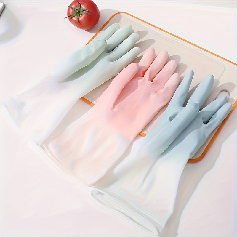 Household Dishwashing Gloves Wear-resistant Kitchen Cleaning Rubber Latex Washing And Waterproofing Plastic Rubber Dishwashing Gloves